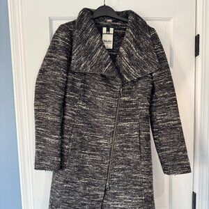 Soia & Kyo Jovita Wool Blend Coat Size S | Asymmetrical Zip | Knit Textured Jack